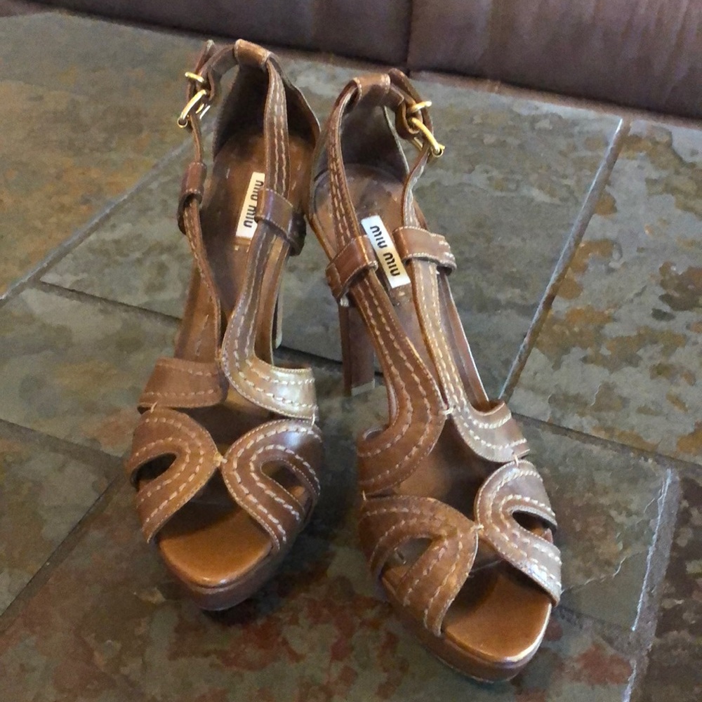 Miu Miu platform sandal high heels